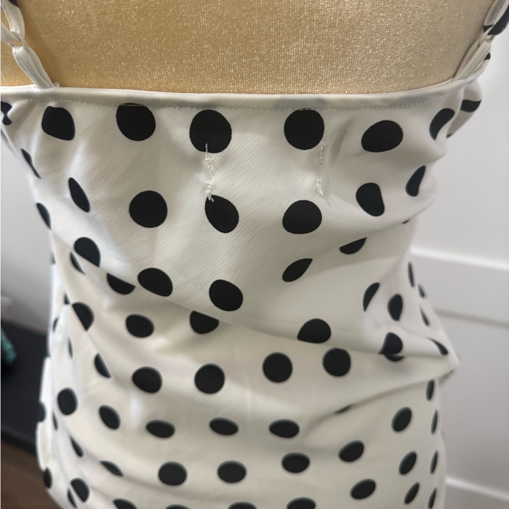 Urban Outfitters Black and White Polka Dot Midi Dress - Picture 3 of 8